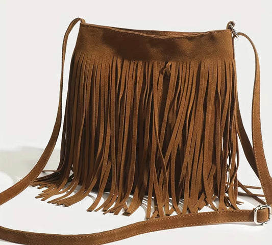 Retro Boho Fringe Crossbody Purse