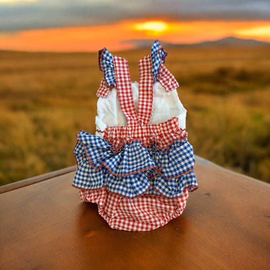 Star Spangled Ruffle Romper