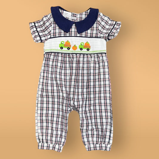 Smocked Baby Fall Romper